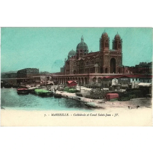 MARSEILLE. Cathédrale et Canal Saint-Jean - Marseille, France Postcard - Picture 1 of 2